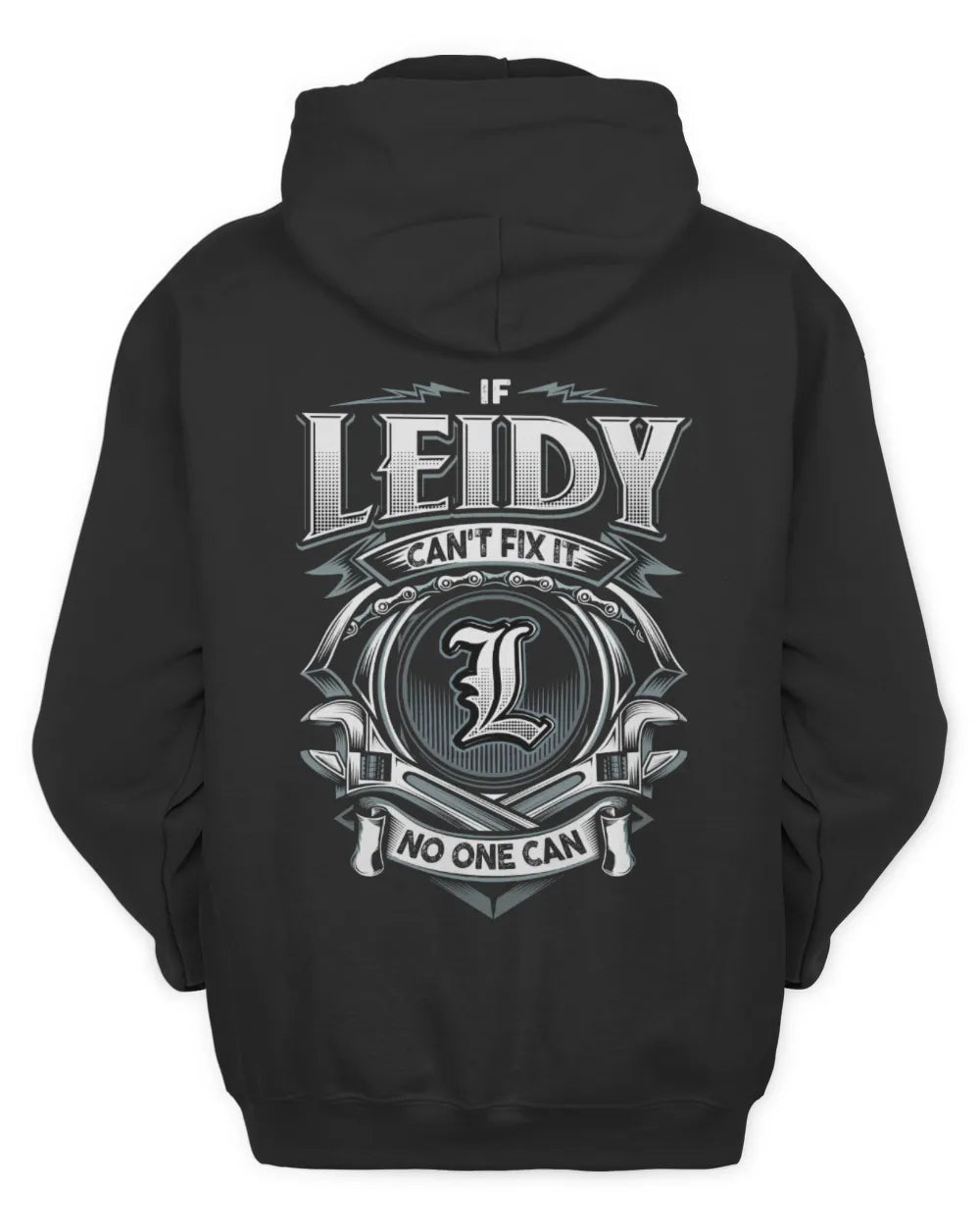 LEIDY AP81-K4-626 - Personalized Ahmed Quote Apparel “If Ahmed Can't Fix It, No One Can” - Unisex Hoodie - Black