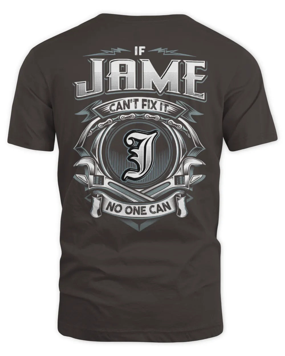 JAME AP81-K4-626 - Personalized Ahmed Quote Apparel “If Ahmed Can't Fix It, No One Can” - Unisex Standard T-Shirt - Dark Chocolate