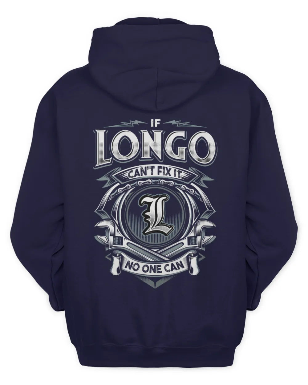 LONGO AP81-K4-626 - Personalized Ahmed Quote Apparel “If Ahmed Can't Fix It, No One Can” - Unisex Hoodie - Navy
