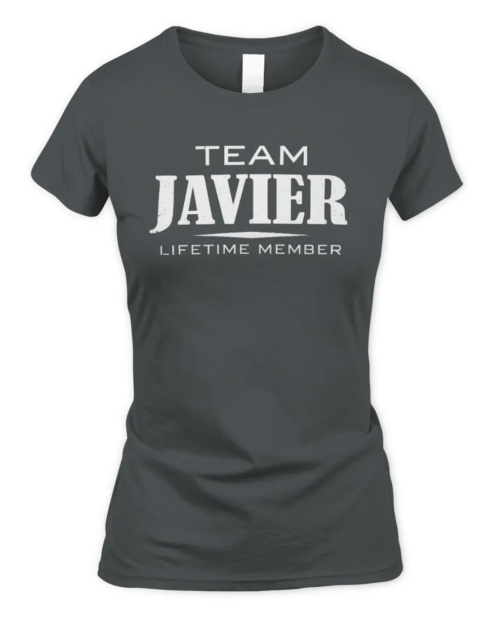 JAVIER BL62-K4-128 - Personalized “Team NAME Lifetime Member” - Women's Standard T-Shirt - Charcoal