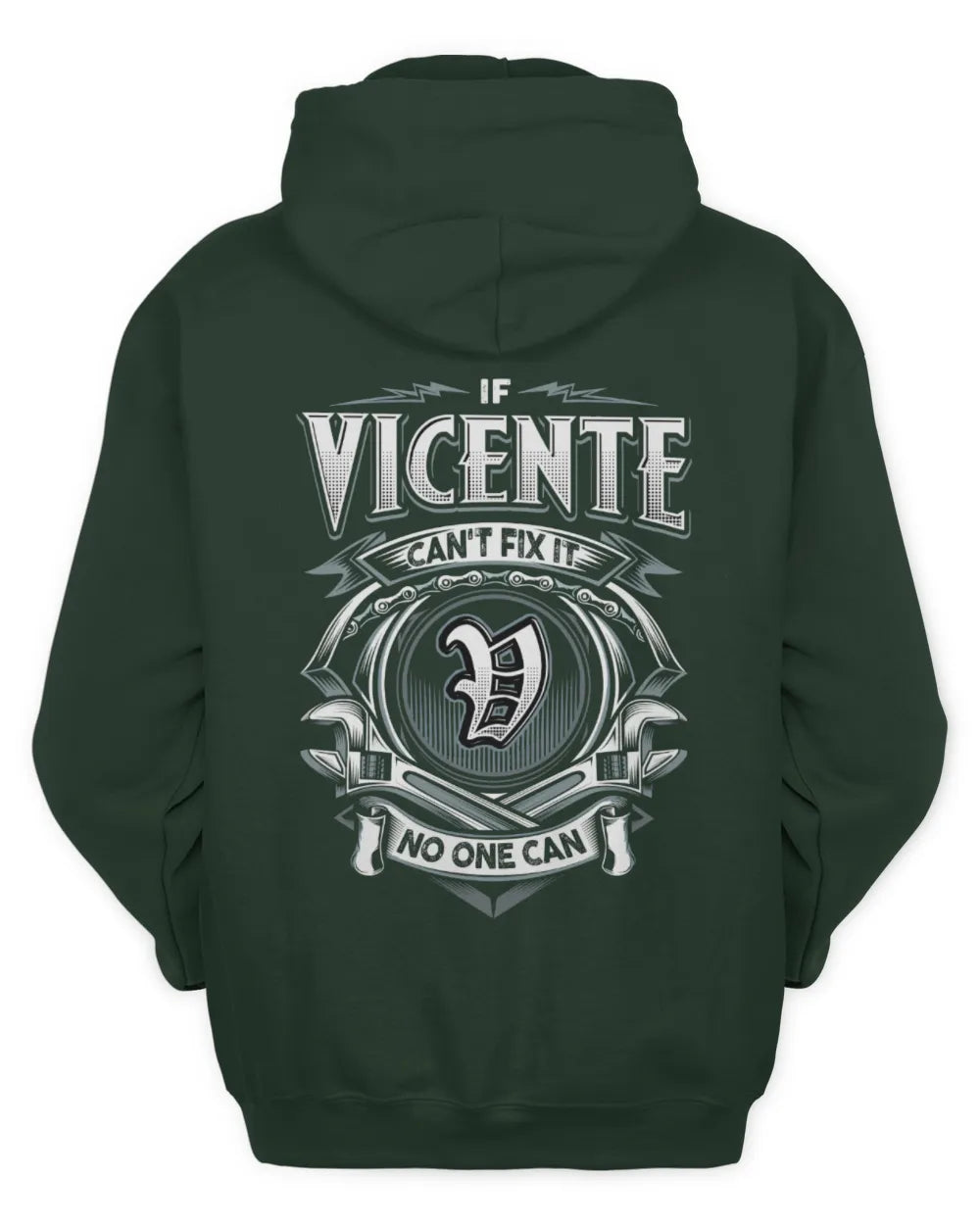 VICENTE AP81-K4-626 - Personalized Ahmed Quote Apparel “If Ahmed Can't Fix It, No One Can” - Unisex Hoodie - Forest Green