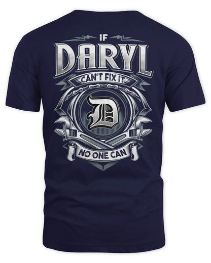 DARYL AP81-K4-626 - Personalized Ahmed Quote Apparel “If Ahmed Can't Fix It, No One Can” - Unisex Standard T-Shirt - Navy