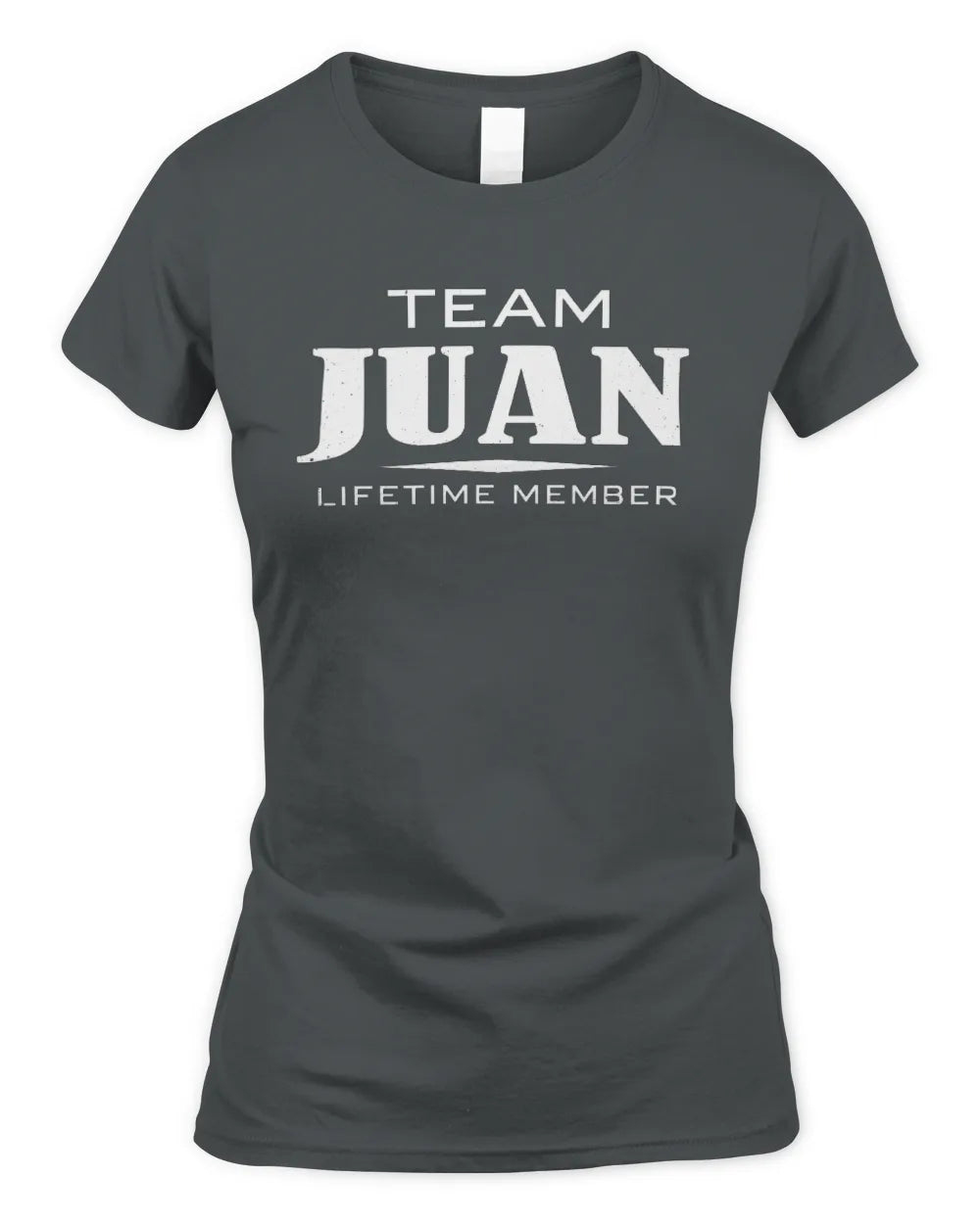 JUAN BL62-K4-128 - Personalized “Team NAME Lifetime Member” - Women's Standard T-Shirt - Charcoal