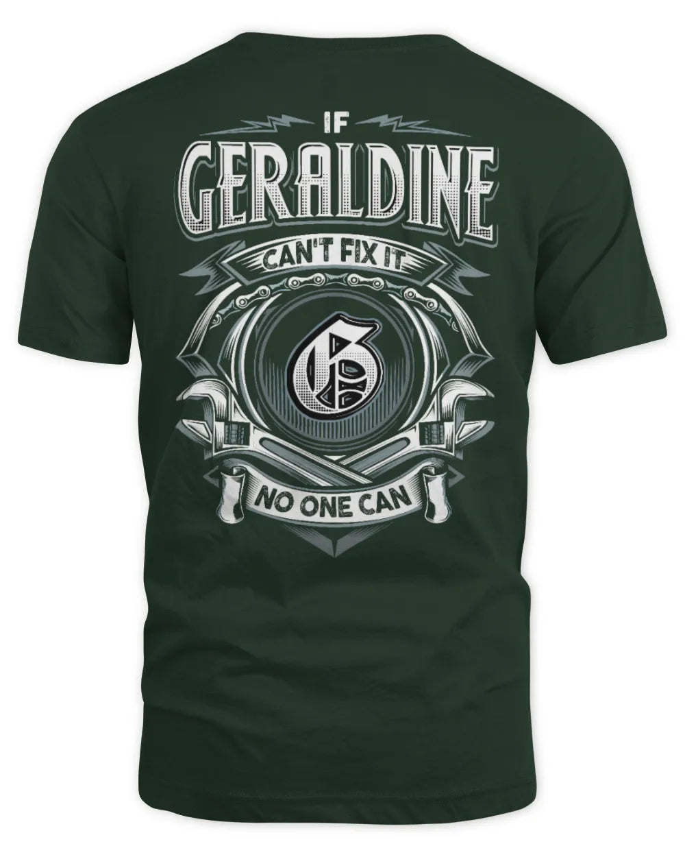 GERALDINE AP81-K4-626 - Personalized Ahmed Quote Apparel “If Ahmed Can't Fix It, No One Can” - Unisex Standard T-Shirt - Forest Green
