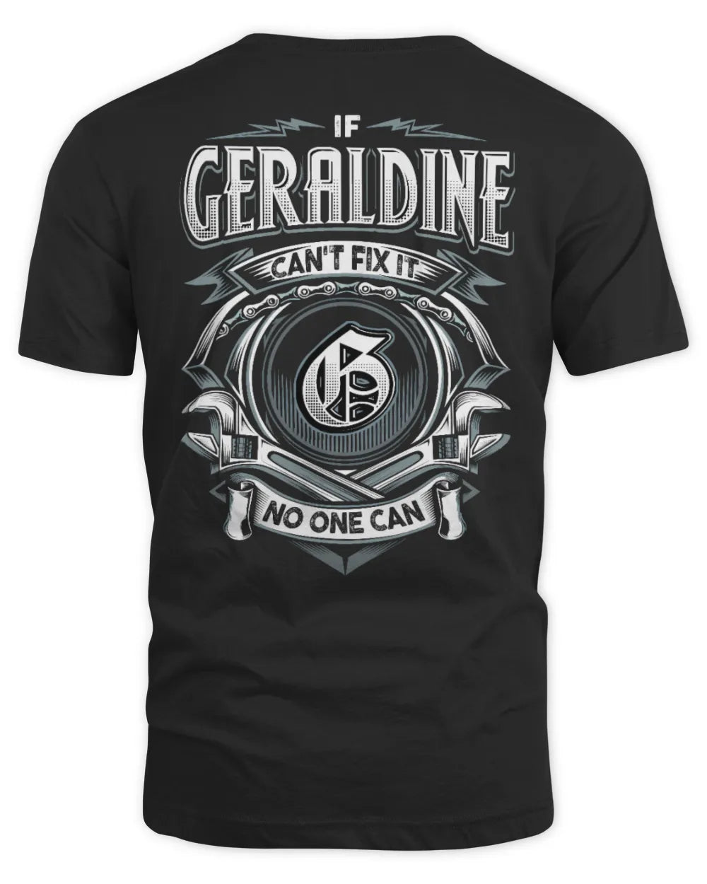 GERALDINE AP81-K4-626 - Personalized Ahmed Quote Apparel “If Ahmed Can't Fix It, No One Can” - Unisex Standard T-Shirt - Black
