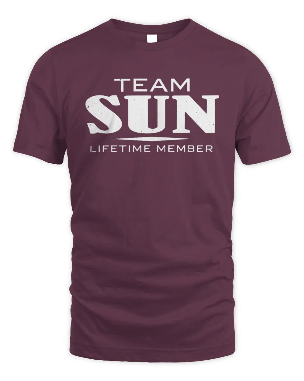 SUN BL62-K4-128 - Personalized “Team NAME Lifetime Member” - Unisex Standard T-Shirt - Maroon
