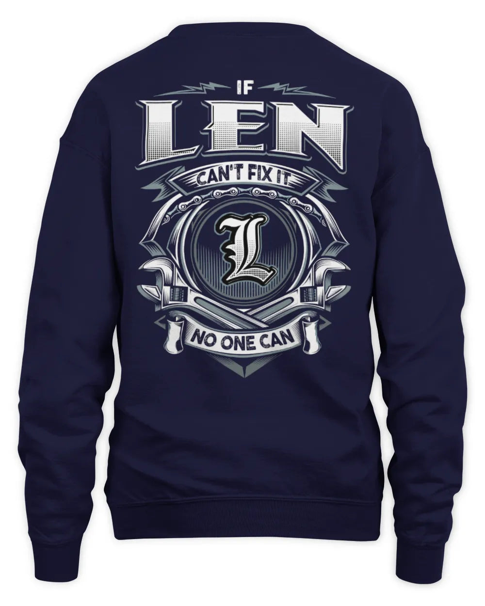 LEN AP81-K4-626 - Personalized Ahmed Quote Apparel “If Ahmed Can't Fix It, No One Can” - Unisex Sweatshirt - Navy