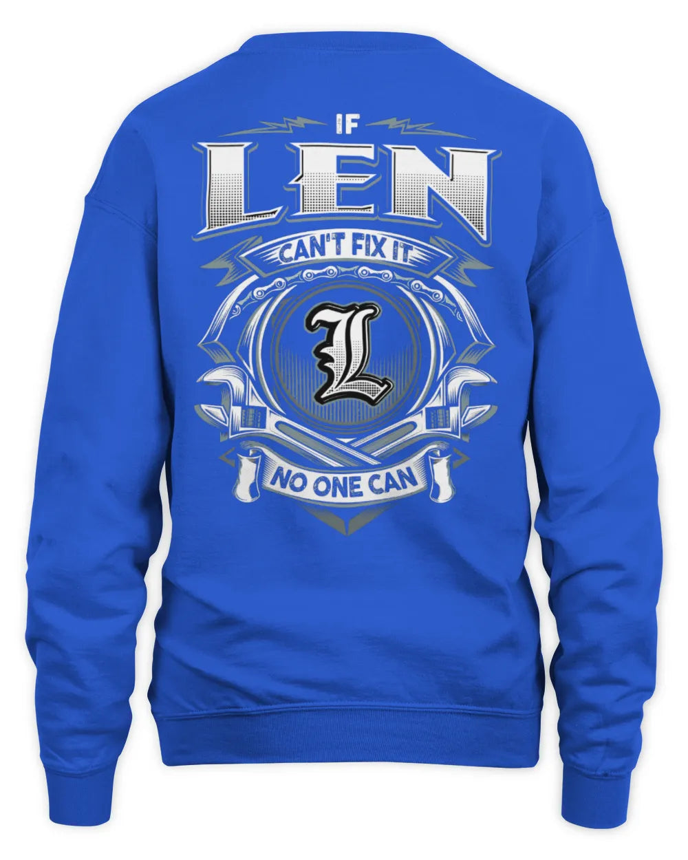 LEN AP81-K4-626 - Personalized Ahmed Quote Apparel “If Ahmed Can't Fix It, No One Can” - Unisex Sweatshirt - Royal