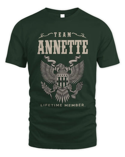 ANNETTE TP06-K82 – Personalized Classic Style Apparel “Team NAME Lifetime Member” - Unisex Standard T-Shirt - Forest Green