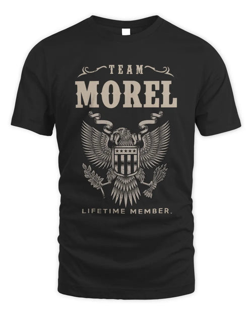 MOREL TP06-K82 – Personalized Classic Style Apparel “Team NAME Lifetime Member” - Unisex Standard T-Shirt - Black