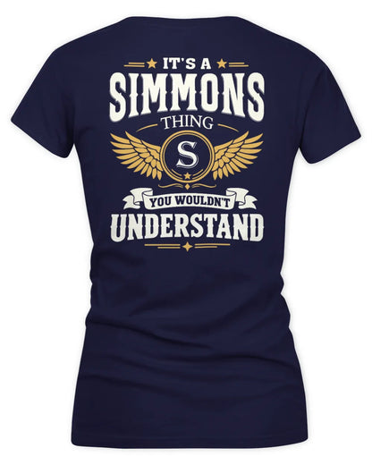 SIMMONS KT06-M008 It’s a [NAME] Thing – You Wouldn’t Understand | Personalized Vintage T-Shirt - Women's V-Neck T-Shirt - Navy