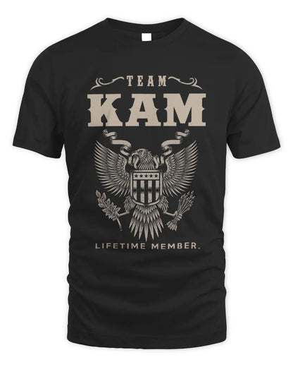 KAM TP06-K82 – Personalized Classic Style Apparel “Team NAME Lifetime Member” - Unisex Standard T-Shirt - Black