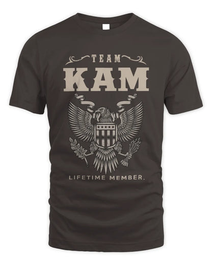 KAM TP06-K82 – Personalized Classic Style Apparel “Team NAME Lifetime Member” - Unisex Standard T-Shirt - Dark Chocolate