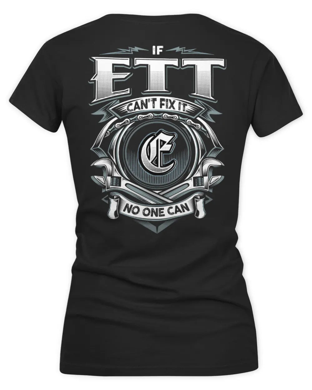 ETT AP81-K4-626 - Personalized Ahmed Quote Apparel “If Ahmed Can't Fix It, No One Can” - Women's V-Neck T-Shirt - Black