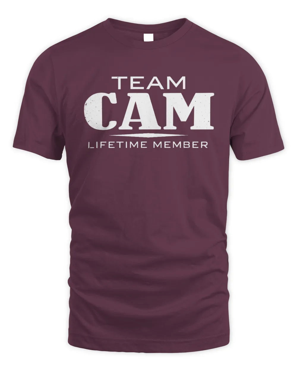 CAM BL62-K4-128 - Personalized “Team NAME Lifetime Member” - Unisex Standard T-Shirt - Maroon