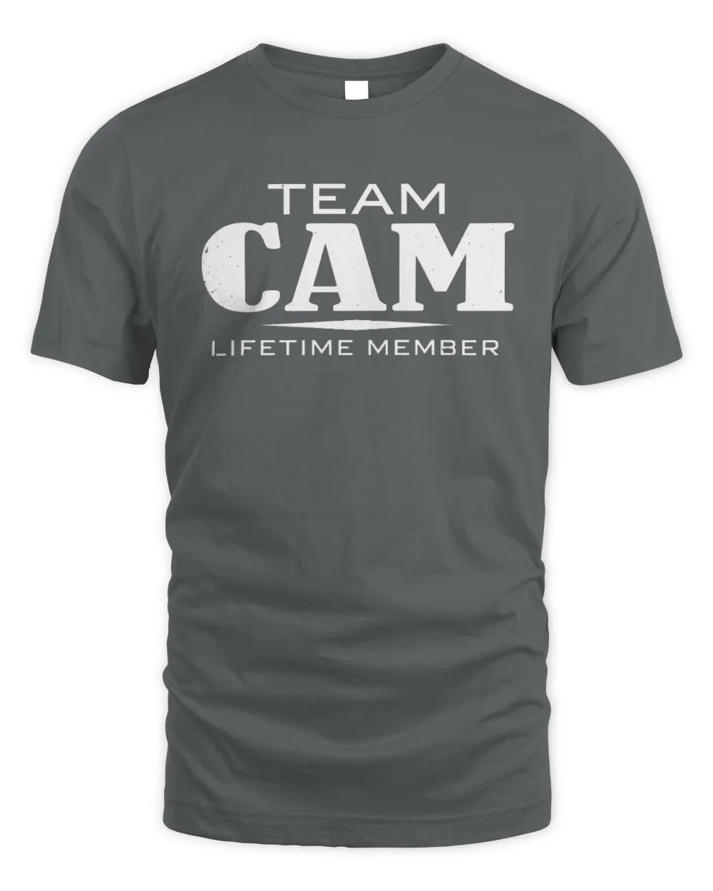 CAM BL62-K4-128 - Personalized “Team NAME Lifetime Member” - Unisex Standard T-Shirt - Charcoal