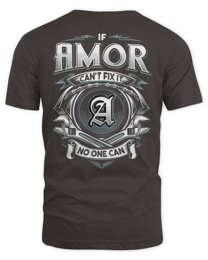 AMOR AP81-K4-626 - Personalized Ahmed Quote Apparel “If Ahmed Can't Fix It, No One Can” - Unisex Standard T-Shirt - Dark Chocolate