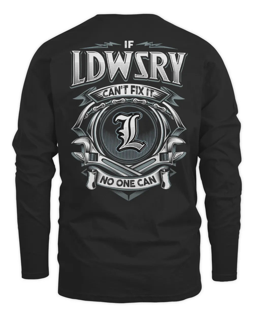 LDWSRY AP81-K4-626 - Personalized Ahmed Quote Apparel “If Ahmed Can't Fix It, No One Can” - Men's Long Sleeved T-Shirt - Black