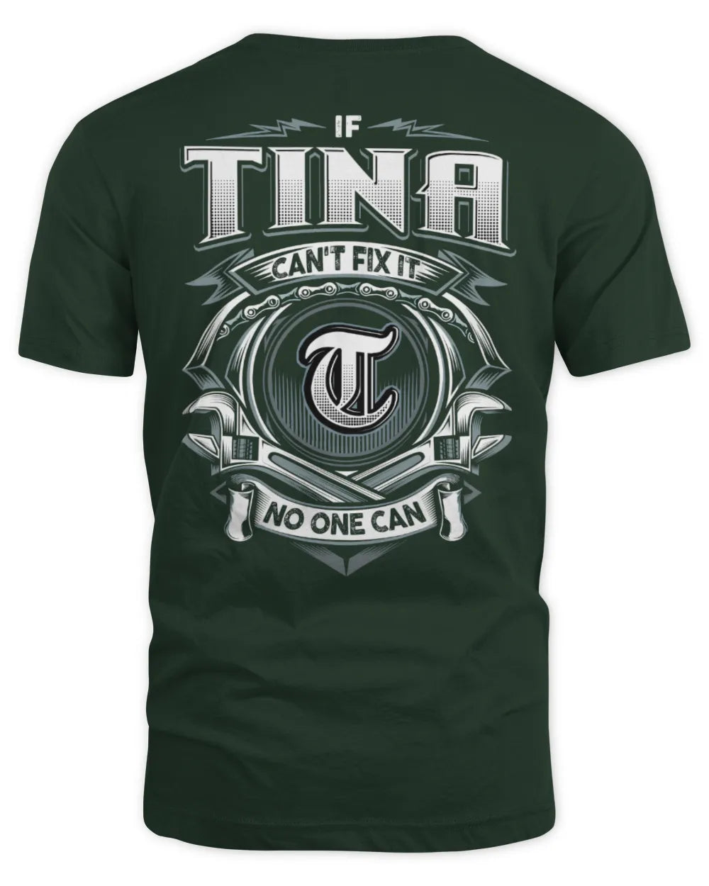 TINA AP81-K4-626 - Personalized Ahmed Quote Apparel “If Ahmed Can't Fix It, No One Can” - Unisex Standard T-Shirt - Forest Green