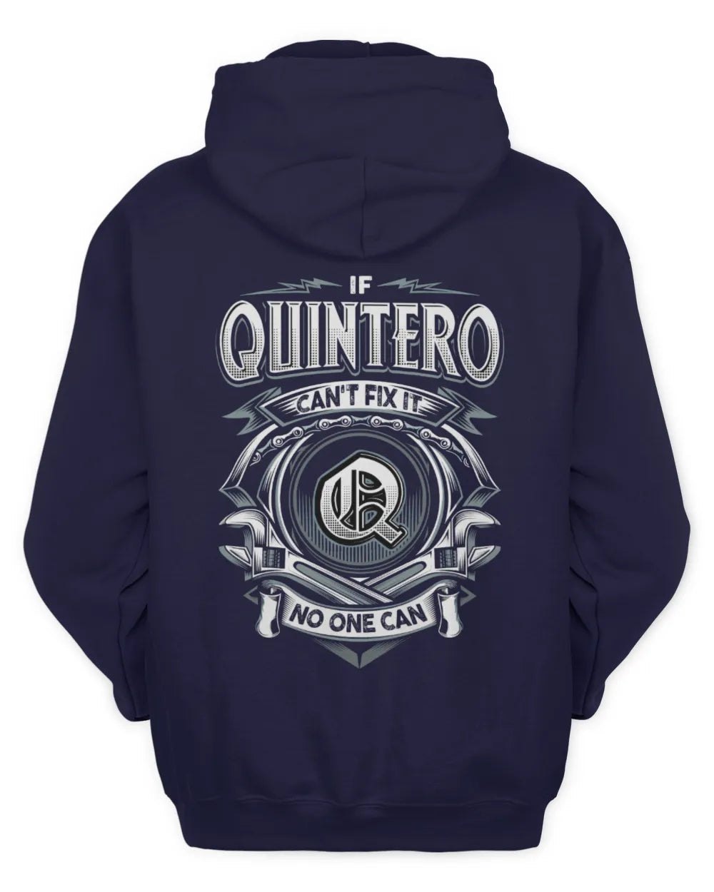 QUINTERO AP81-K4-626 - Personalized Ahmed Quote Apparel “If Ahmed Can't Fix It, No One Can” - Unisex Hoodie - Navy
