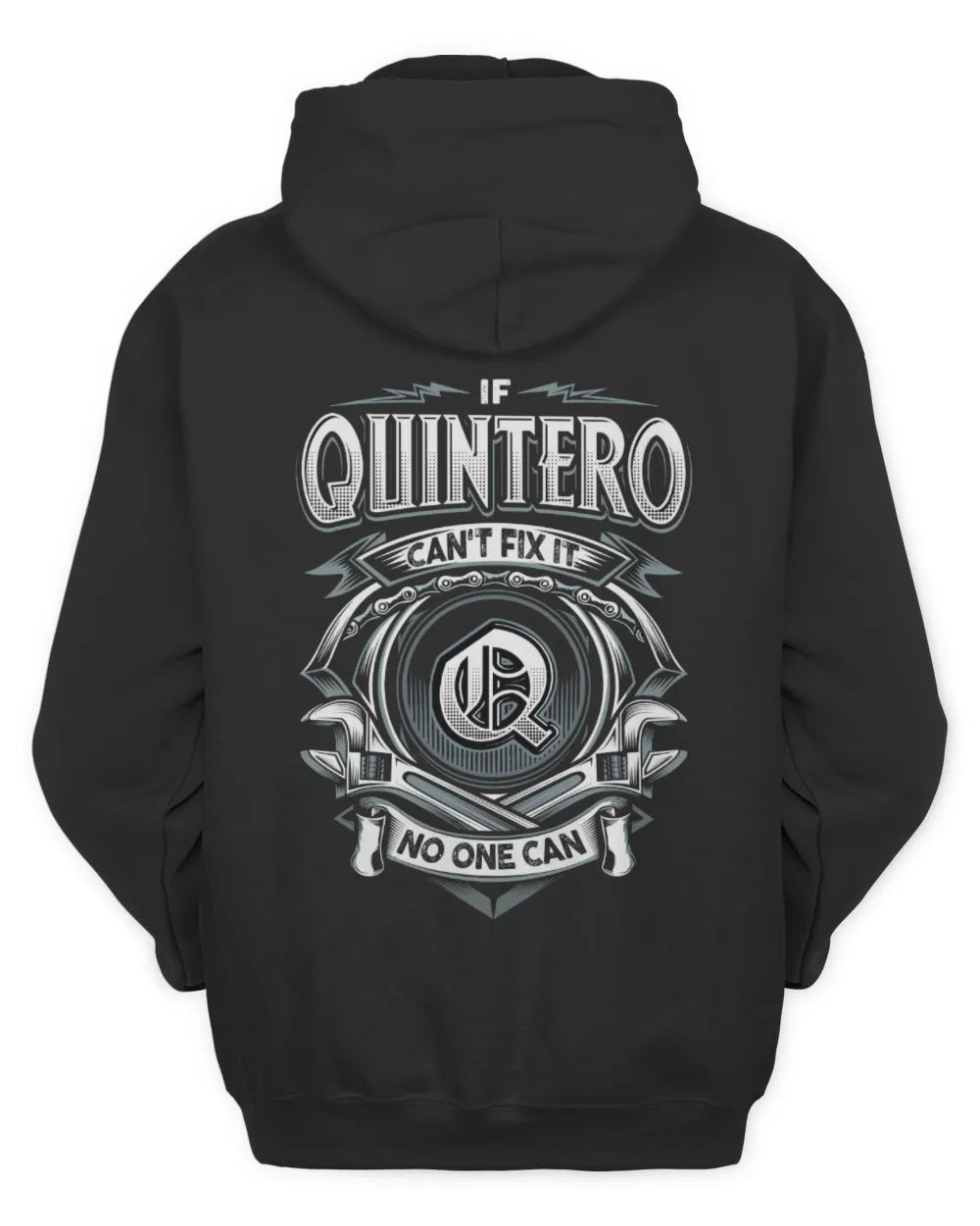 QUINTERO AP81-K4-626 - Personalized Ahmed Quote Apparel “If Ahmed Can't Fix It, No One Can” - Unisex Hoodie - Black