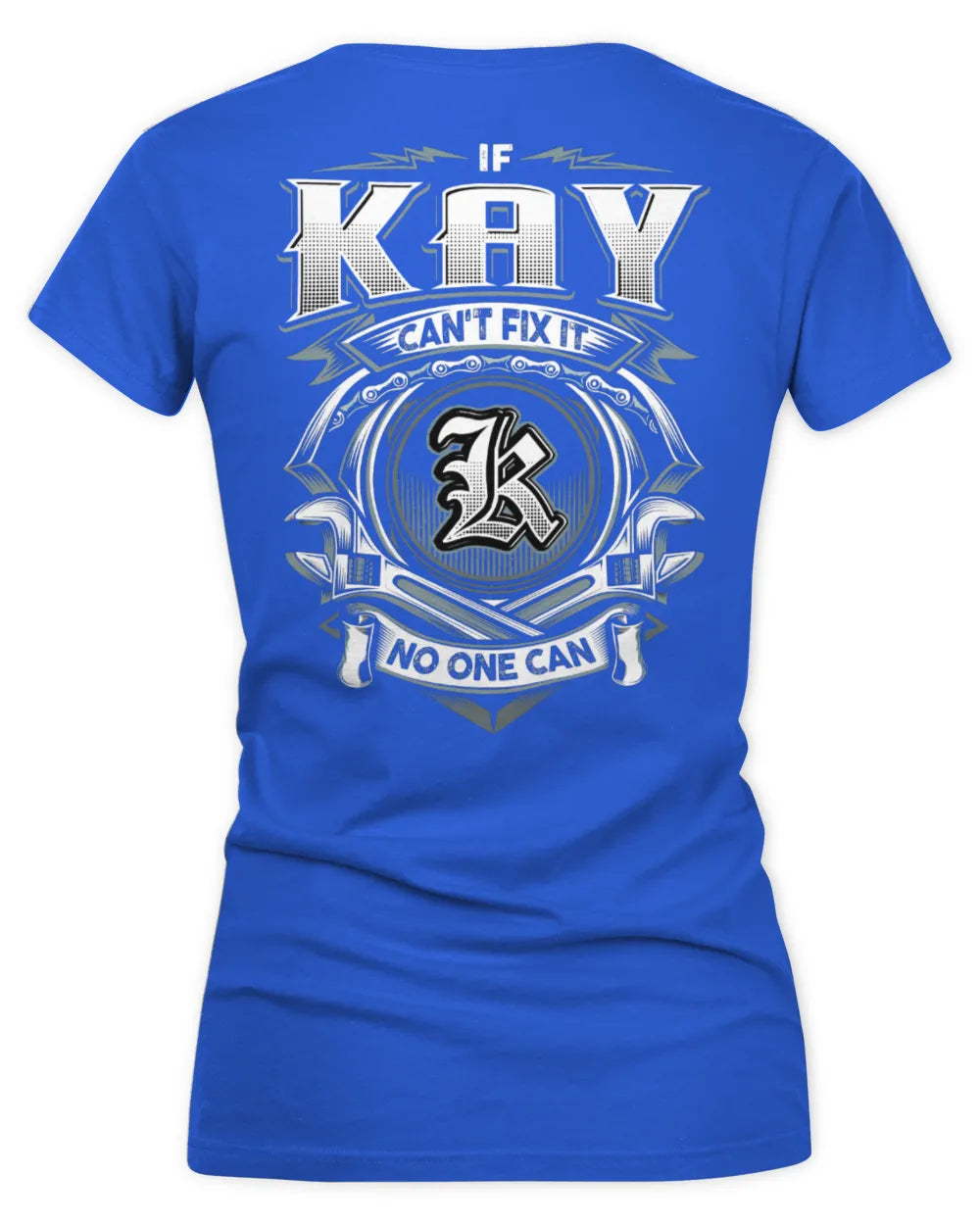 KAY AP81-K4-626 - Personalized Ahmed Quote Apparel “If Ahmed Can't Fix It, No One Can” - Women's V-Neck T-Shirt - Royal