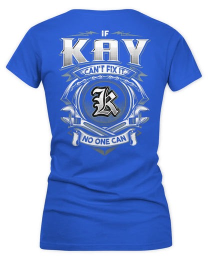 KAY AP81-K4-626 - Personalized Ahmed Quote Apparel “If Ahmed Can't Fix It, No One Can” - Women's V-Neck T-Shirt - Royal