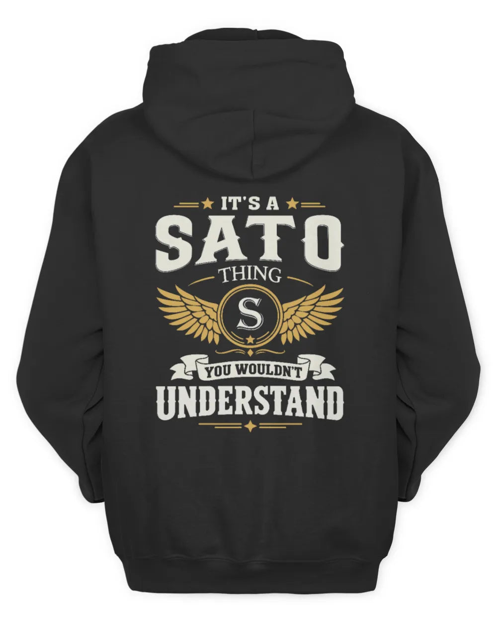 SATO KT06-M008 It’s a [NAME] Thing – You Wouldn’t Understand | Personalized Vintage T-Shirt - Unisex Hoodie - Black