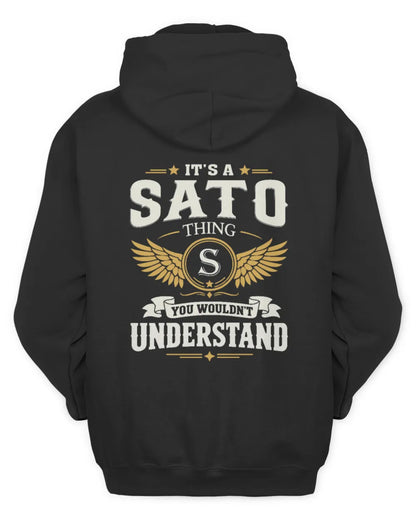 SATO KT06-M008 It’s a [NAME] Thing – You Wouldn’t Understand | Personalized Vintage T-Shirt - Unisex Hoodie - Black