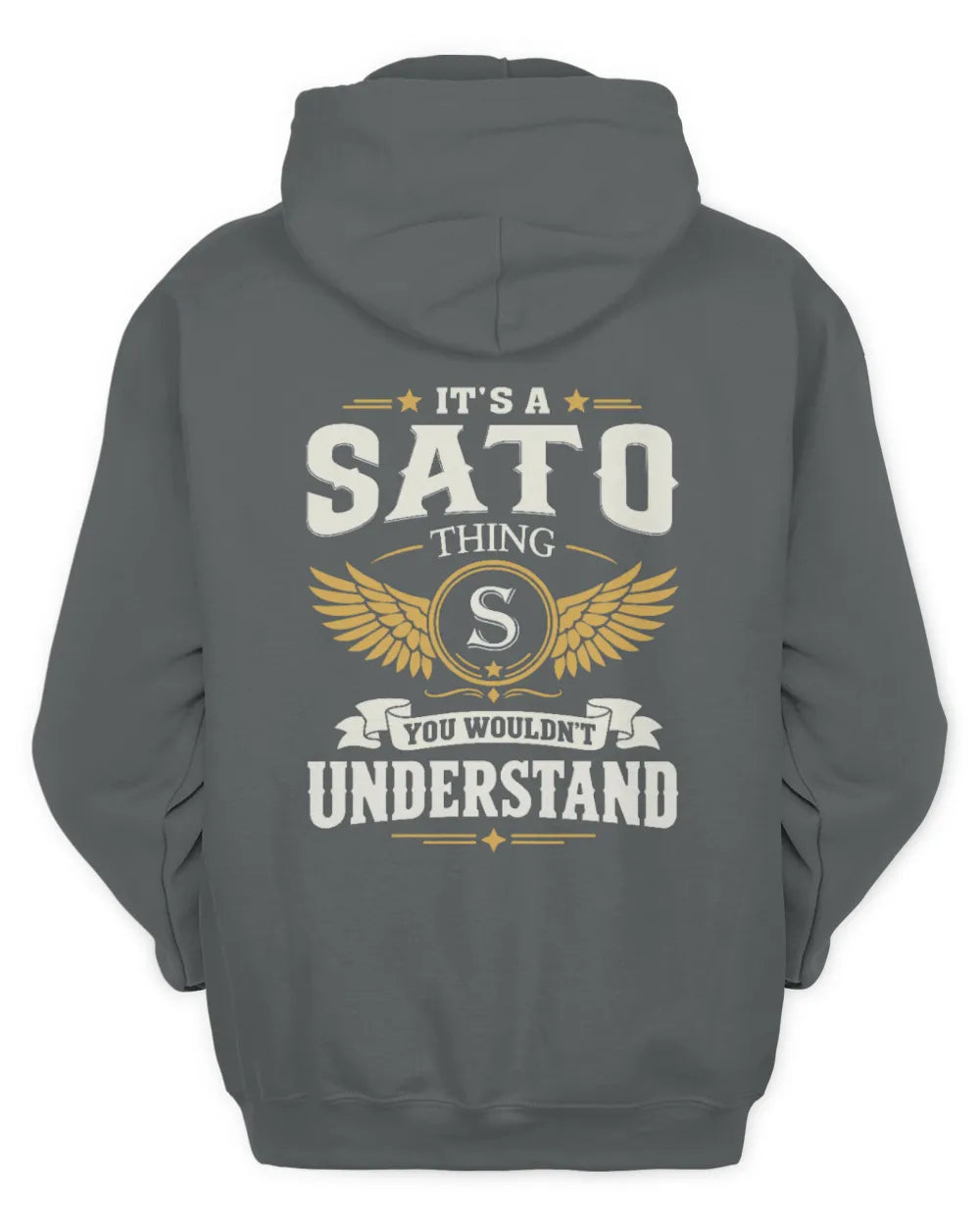 SATO KT06-M008 It’s a [NAME] Thing – You Wouldn’t Understand | Personalized Vintage T-Shirt - Unisex Hoodie - Charcoal