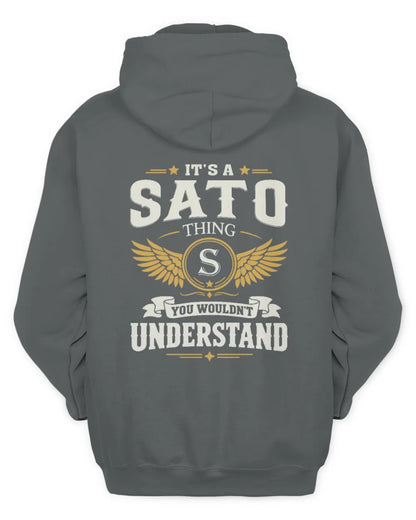 SATO KT06-M008 It’s a [NAME] Thing – You Wouldn’t Understand | Personalized Vintage T-Shirt - Unisex Hoodie - Charcoal