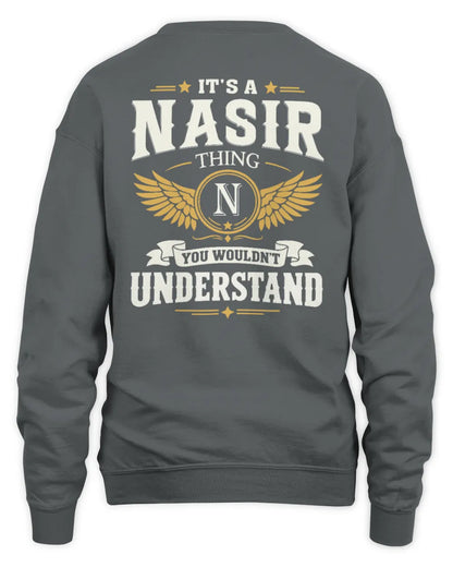 NASIR KT06-M008 It’s a [NAME] Thing – You Wouldn’t Understand | Personalized Vintage T-Shirt - Unisex Sweatshirt - Charcoal