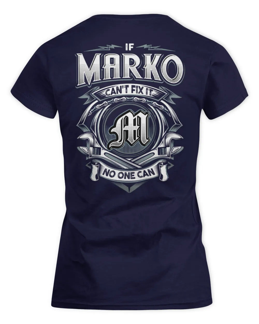 MARKO AP81-K4-626 - Personalized Ahmed Quote Apparel “If Ahmed Can't Fix It, No One Can” - Women's Standard T-Shirt - Navy