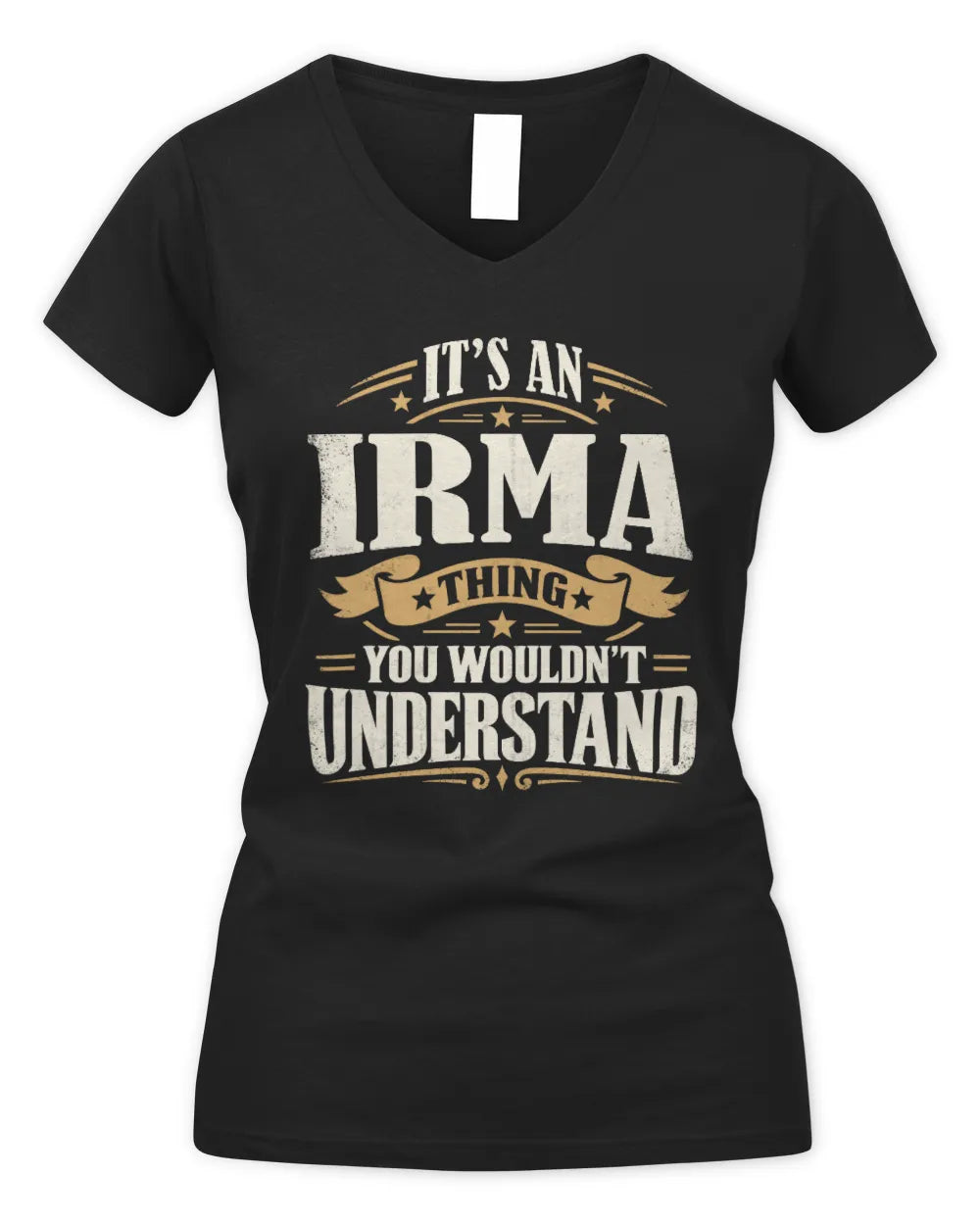 IRMA P08 TH51 - Personalized “It’s a/an [NAME] Thing – You Wouldn’t Understand” Shirt - Women's V-Neck T-Shirt - Black