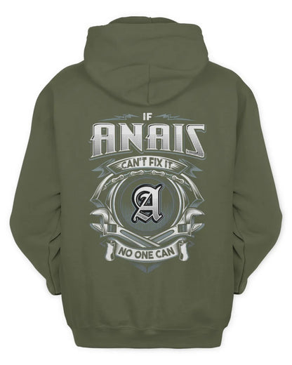 ANAIS AP81-K4-626 - Personalized Ahmed Quote Apparel “If Ahmed Can't Fix It, No One Can” - Unisex Hoodie - Military Green