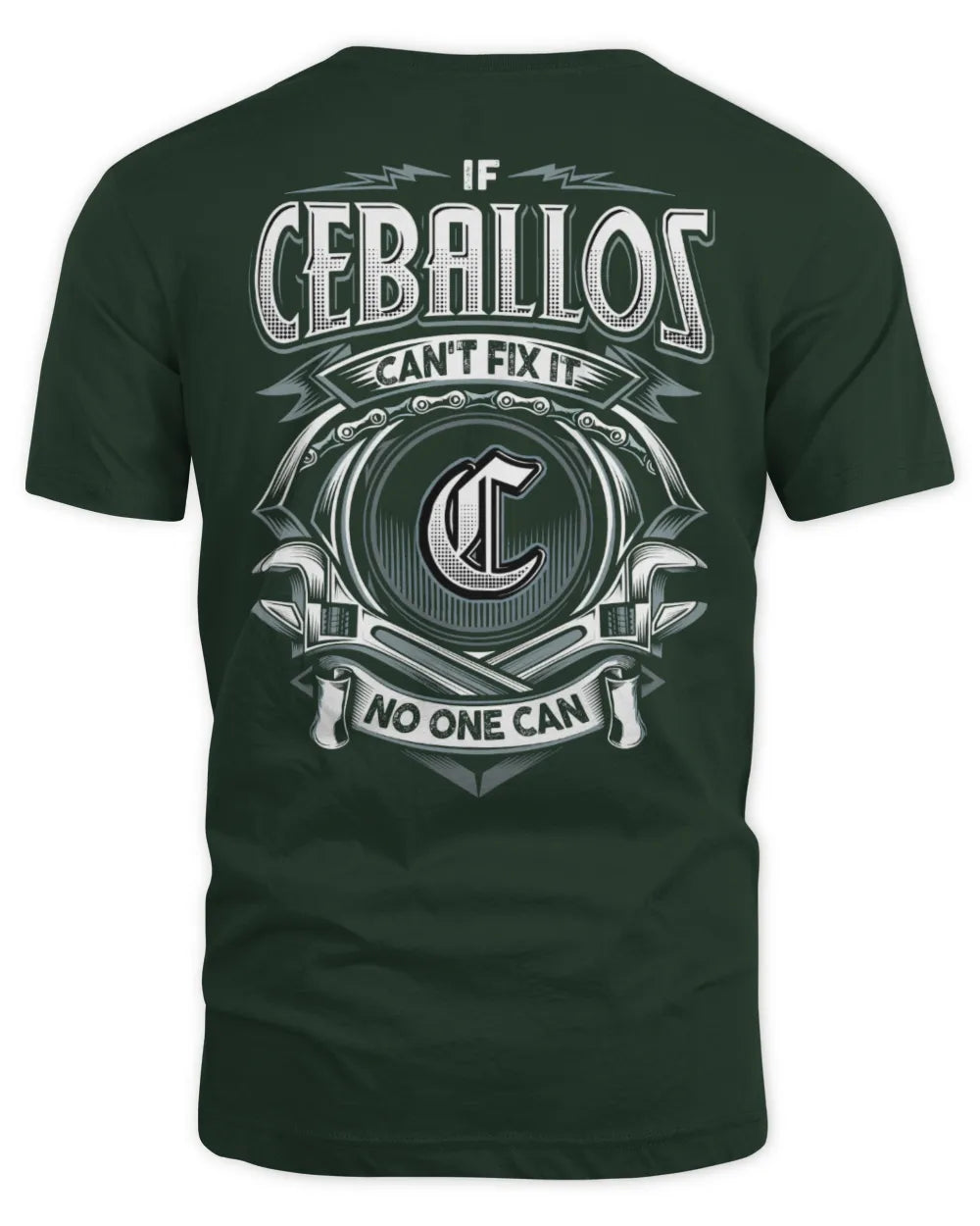 CEBALLOS AP81-K4-626 - Personalized Ahmed Quote Apparel “If Ahmed Can't Fix It, No One Can” - Unisex Standard T-Shirt - Forest Green