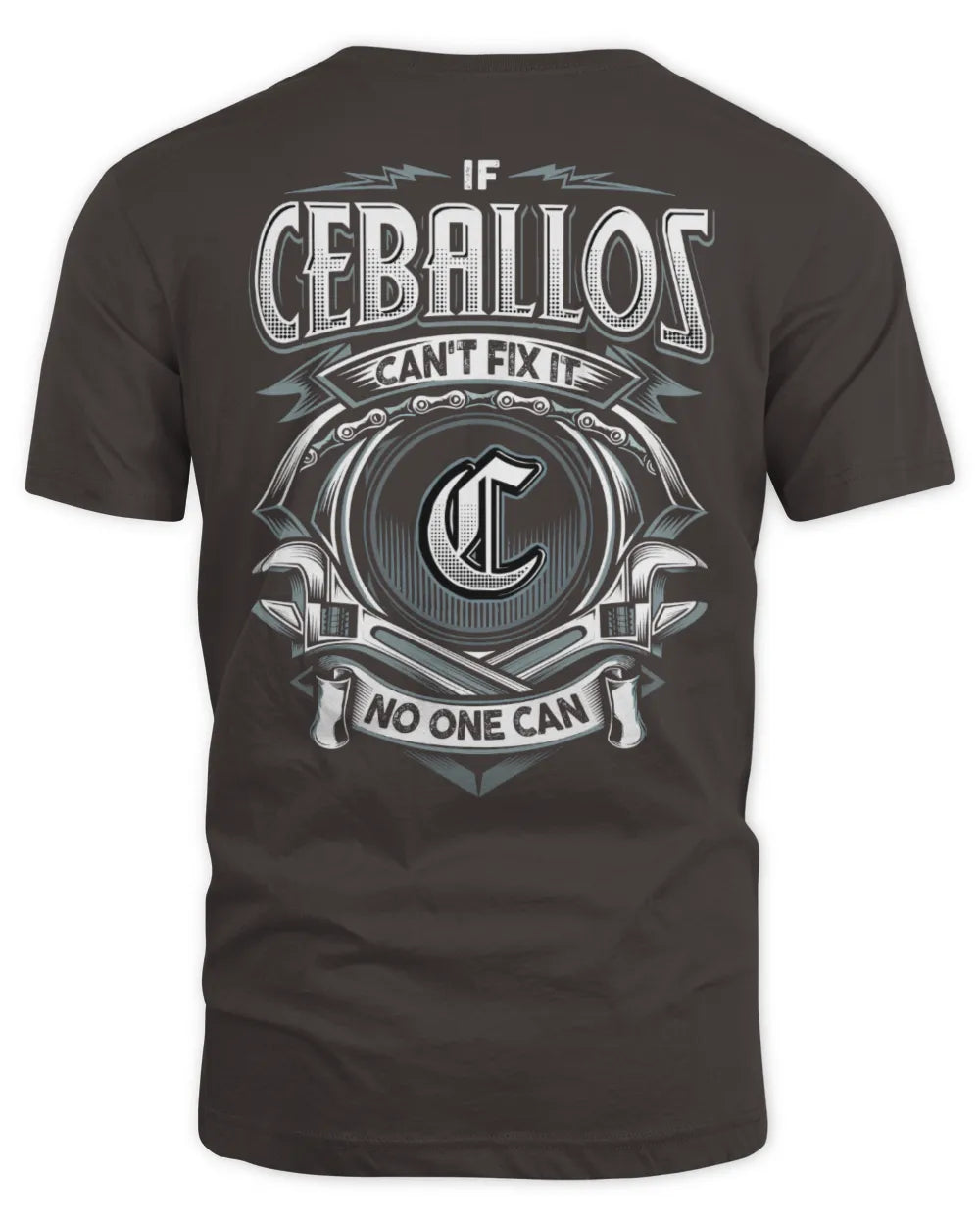 CEBALLOS AP81-K4-626 - Personalized Ahmed Quote Apparel “If Ahmed Can't Fix It, No One Can” - Unisex Standard T-Shirt - Dark Chocolate