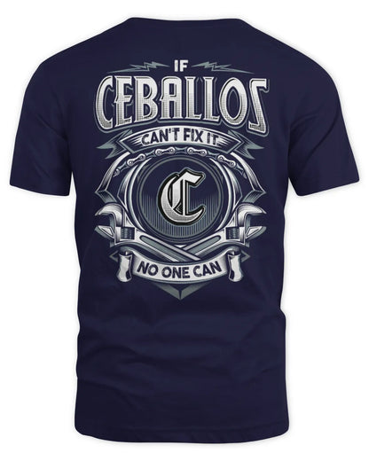 CEBALLOS AP81-K4-626 - Personalized Ahmed Quote Apparel “If Ahmed Can't Fix It, No One Can” - Unisex Standard T-Shirt - Navy