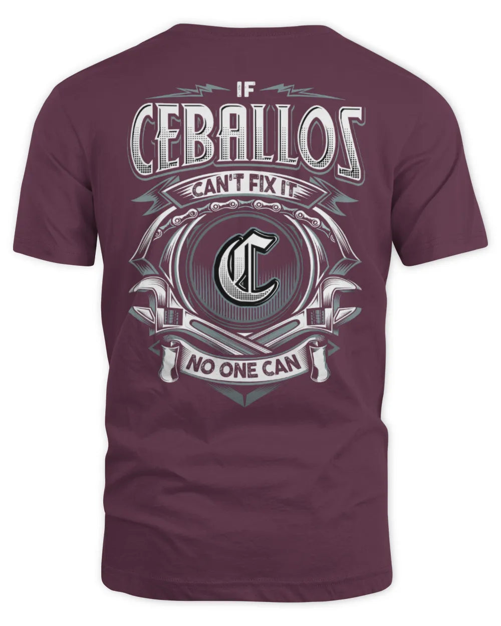 CEBALLOS AP81-K4-626 - Personalized Ahmed Quote Apparel “If Ahmed Can't Fix It, No One Can” - Unisex Standard T-Shirt - Maroon