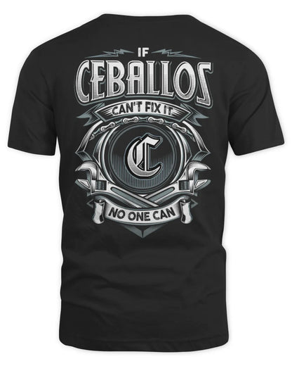 CEBALLOS AP81-K4-626 - Personalized Ahmed Quote Apparel “If Ahmed Can't Fix It, No One Can” - Unisex Standard T-Shirt - Black