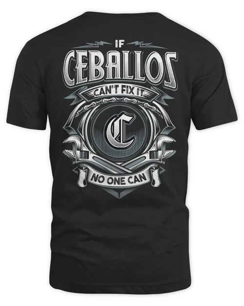 CEBALLOS AP81-K4-626 - Personalized Ahmed Quote Apparel “If Ahmed Can't Fix It, No One Can” - Unisex Standard T-Shirt - Black