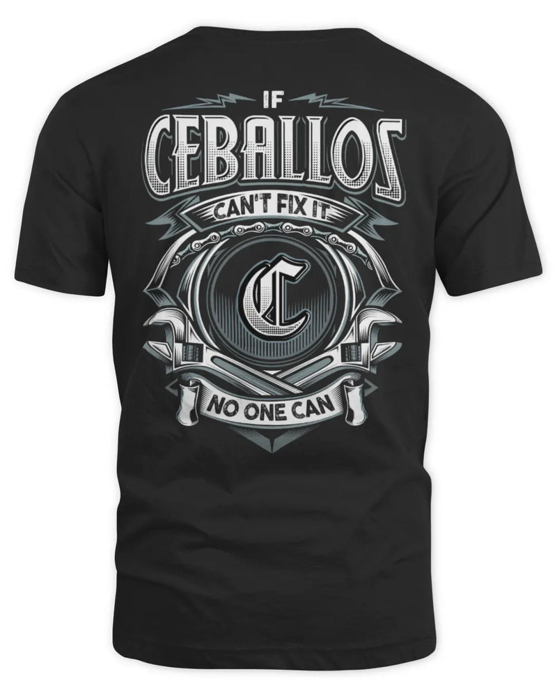 CEBALLOS AP81-K4-626 - Personalized Ahmed Quote Apparel “If Ahmed Can't Fix It, No One Can” - Unisex Standard T-Shirt - Black