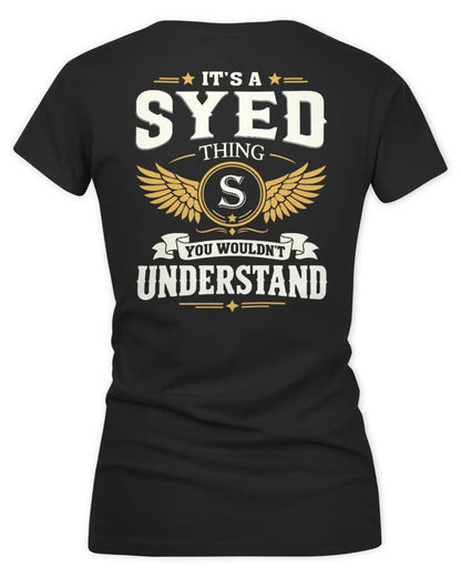 SYED KT06-M008 It’s a [NAME] Thing – You Wouldn’t Understand | Personalized Vintage T-Shirt - Women's V-Neck T-Shirt - Black