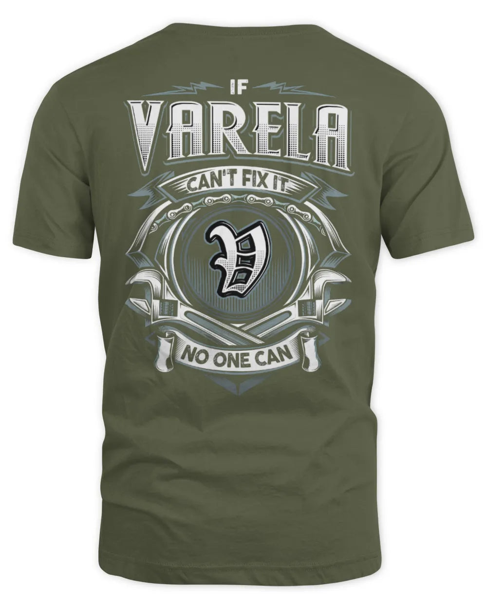 VARELA AP81-K4-626 - Personalized Ahmed Quote Apparel “If Ahmed Can't Fix It, No One Can” - Unisex Standard T-Shirt - Military Green