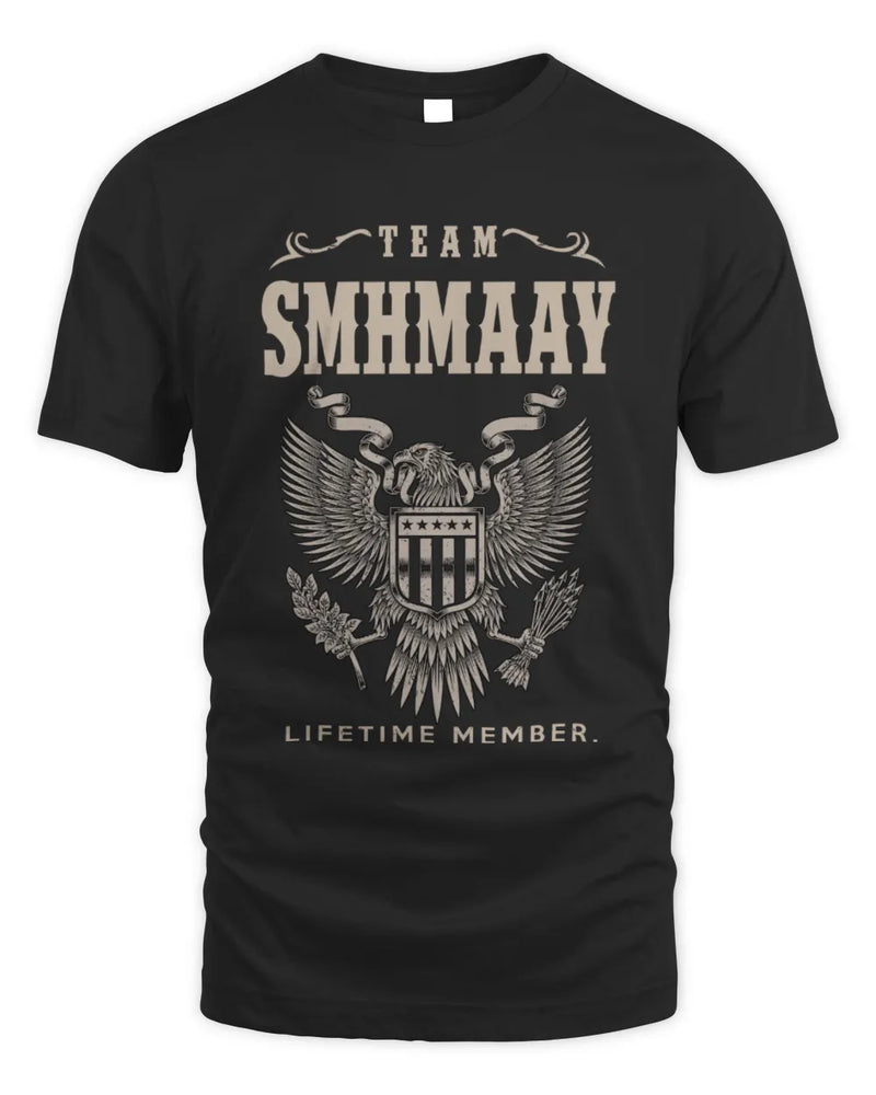 SMHMAAY TP06-K82 – Personalized Classic Style Apparel “Team NAME Lifetime Member” - Unisex Standard T-Shirt - Black