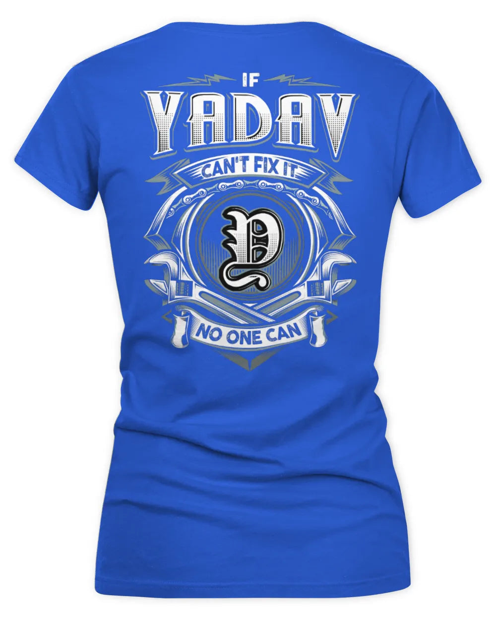 YADAV AP81-K4-626 - Personalized Ahmed Quote Apparel “If Ahmed Can't Fix It, No One Can” - Women's V-Neck T-Shirt - Royal