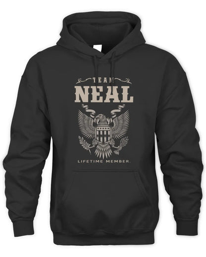 NEAL TP06-K82 – Personalized Classic Style Apparel “Team NAME Lifetime Member” - Unisex Hoodie - Black