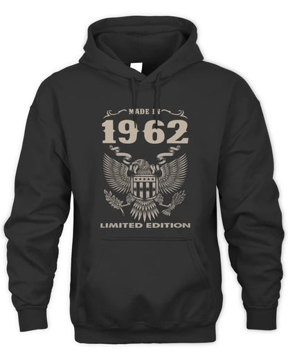 1962 HH89-K2 – Classic Birth Year Limited Edition T-Shirt - Unisex Hoodie - Black