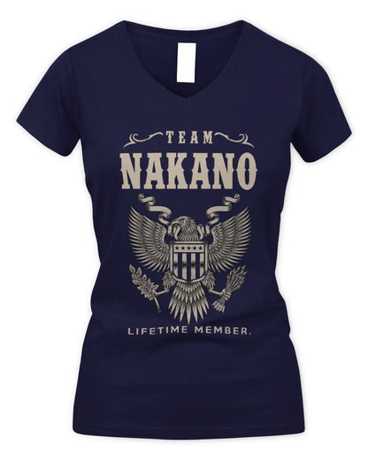 NAKANO TP06-K82 – Personalized Classic Style Apparel “Team NAME Lifetime Member” - Women's V-Neck T-Shirt - Navy