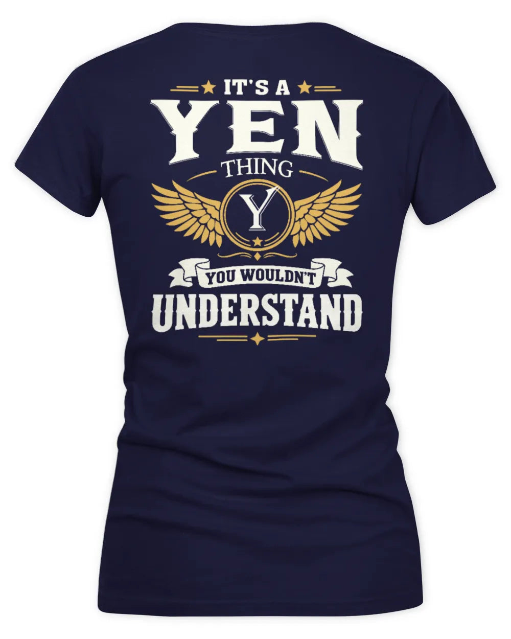 YEN KT06-M008 It’s a [NAME] Thing – You Wouldn’t Understand | Personalized Vintage T-Shirt - Women's V-Neck T-Shirt - Navy